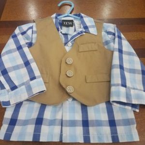 6/9 month dress top and vest